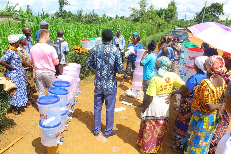 Distribution of water filters in Bugesera District